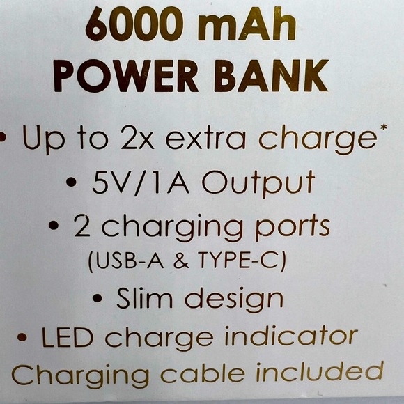 SARINA POWER UP, CHARGING SET, MADE FOR iPhone, iPad, iPod, 6000 MAH POWER BANK - Picture 9 of 12